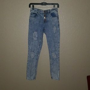 Distressed Boyfriend Style Jeans